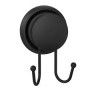 Крючок для ванной двойной FORA Grafit на вакуумной присоске черный FOR-GRA053