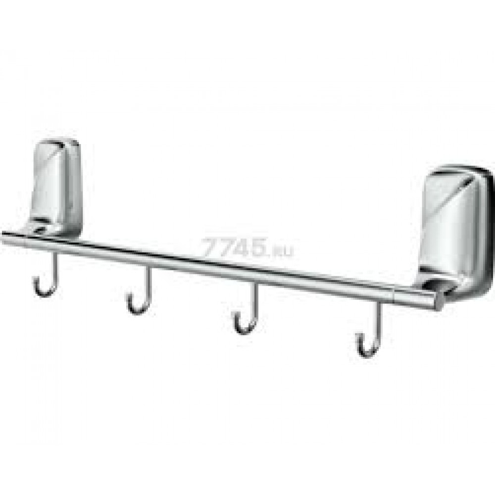 Держатель для полотенец 4 крючка FORA FLOWER хром FOR-FL004