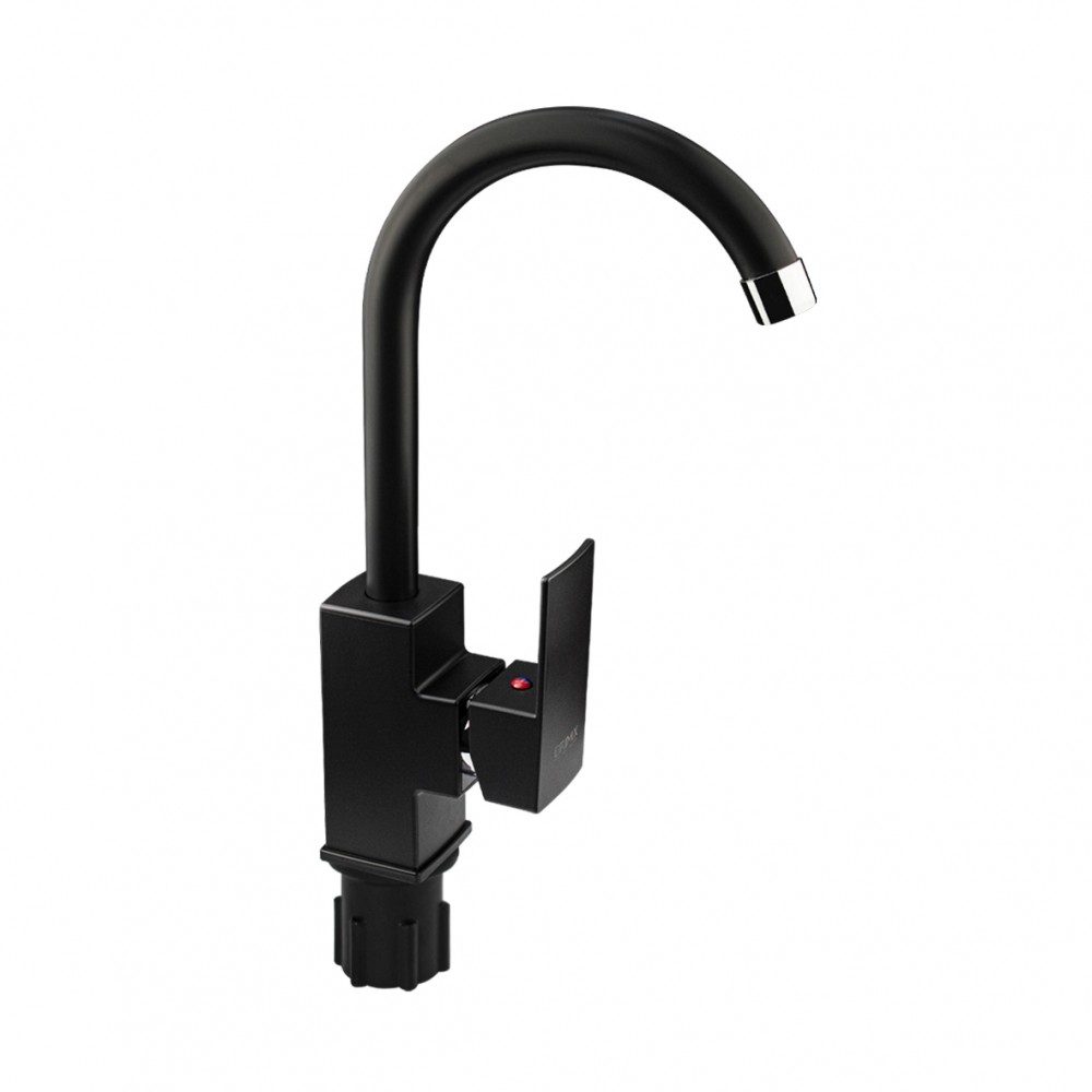 Смеситель для кухни из пластика АБС ЧЕРНЫЙ квадратный корпус 5924