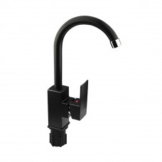Смеситель для кухни из пластика АБС ЧЕРНЫЙ квадратный корпус 5924