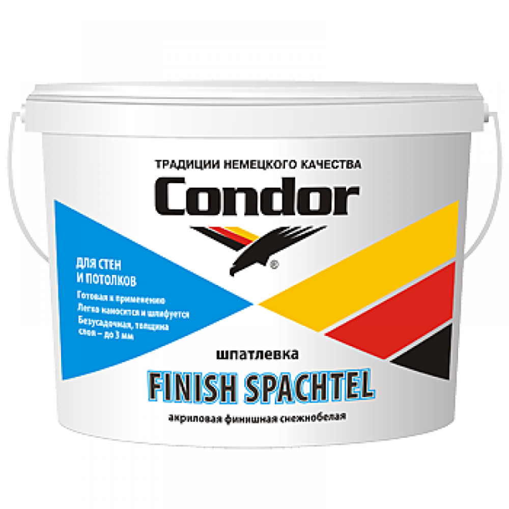 Шпатлевка акриловая Finish Spachtel Финиш ведро 16кг