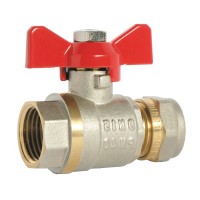 Кран шар пл.с цангой 3/4*20 б г