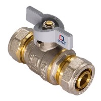 Кран шар пл.с цангой 20*20 