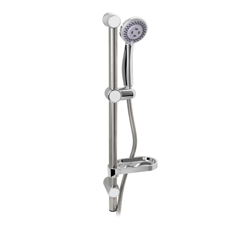 Стойка для душа с массажной лейкой и мыльницей ГРОМИКС 00003