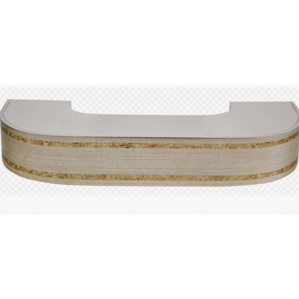 Карниз потолочный 2-рядный Меланж Серебро 240см РАСПРОДАЖА ХХХ