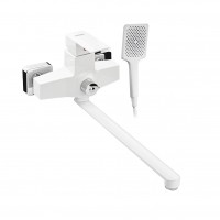 Смеситель для ванны BRIMIX АБС длинный излив БЕЛЫЙ (5563)