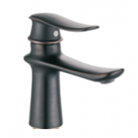 Смеситель для умывальника POTATO силумин черный/бронза P10139HG 