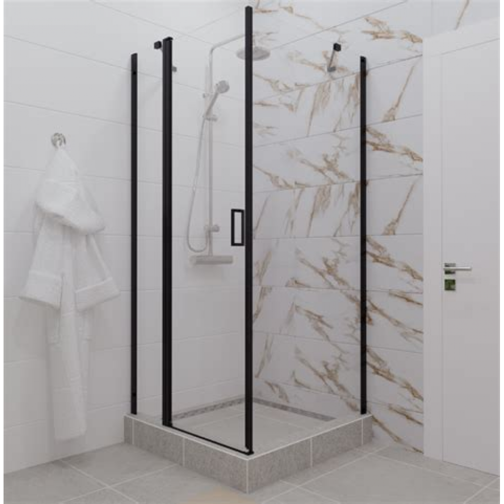 Душевая штора  90*90 Йота-Блек  квадрат