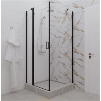 Душевая штора  90*90 Йота-Блек  квадрат