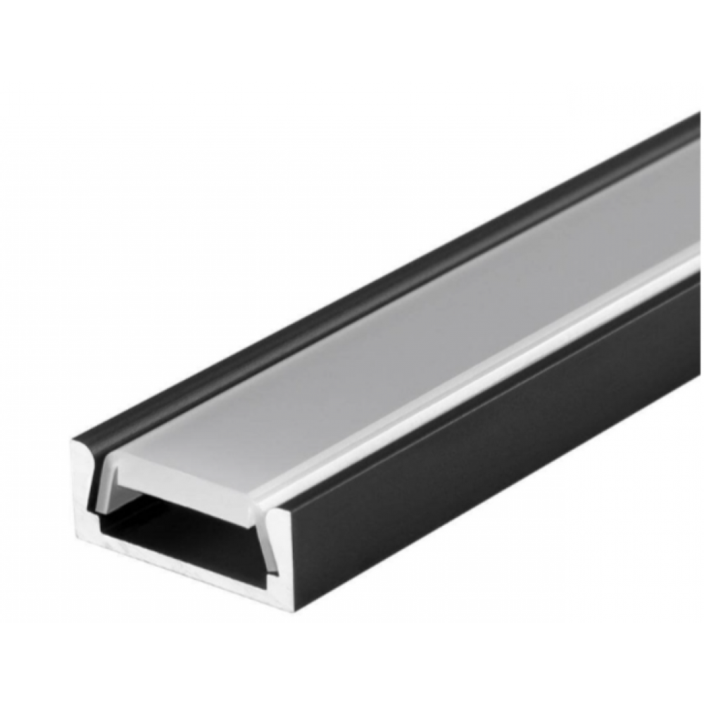 Профиль для светодиодной ленты GAL-GLS-1000-7-22-B черный 523150 Профиль для светодиодной ленты GAL-GLS-1000-7-22-B черный 523150
