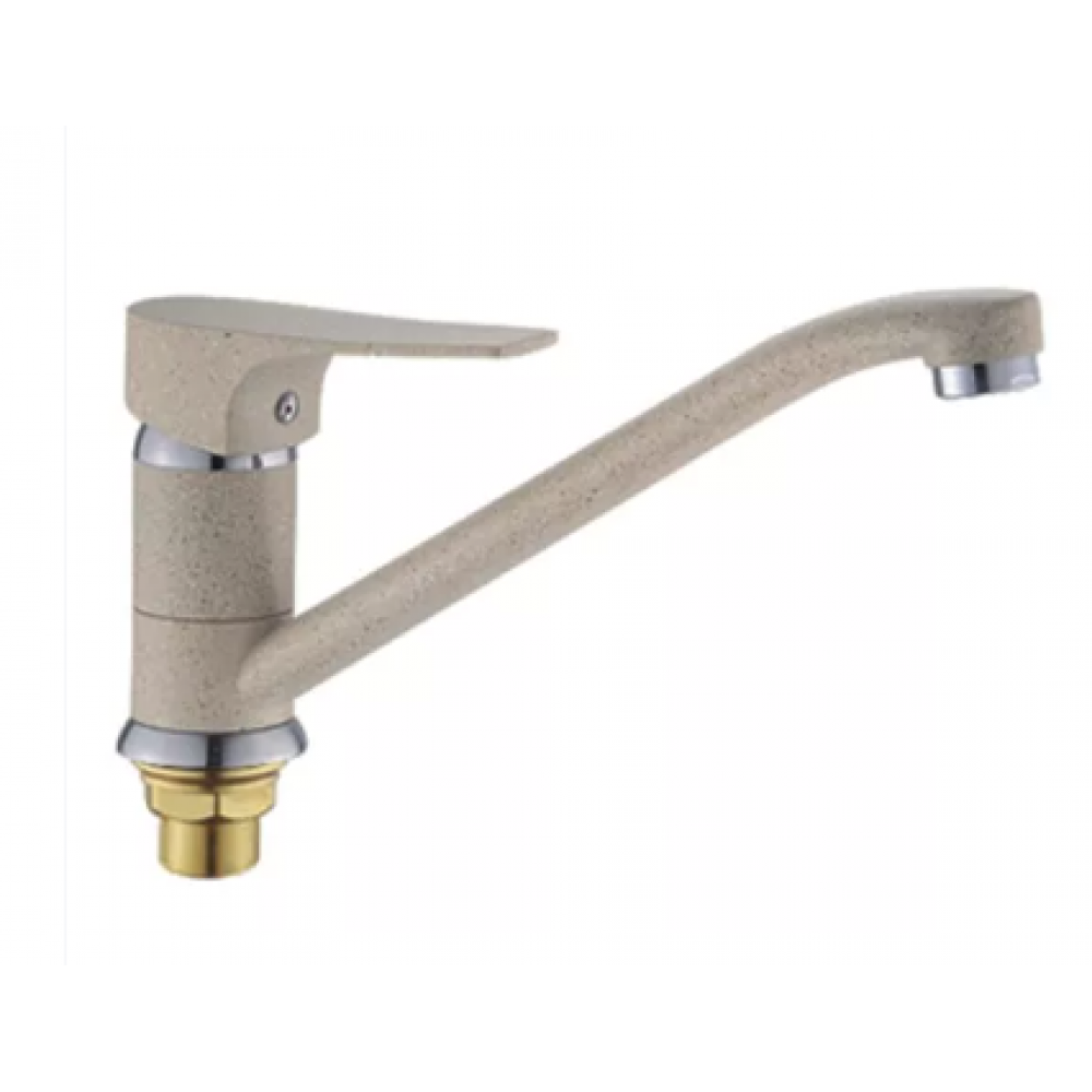 Смеситель для кухни POTATO силумин длинный излив кремовый P49222-9