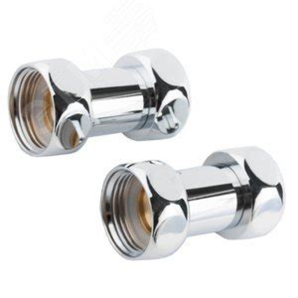 Соединение для полотенцесушителя прямое 1"х1/2" гайка-гайка Соединение для полотенцесушителя прямое 1"х1/2" гайка-гайка