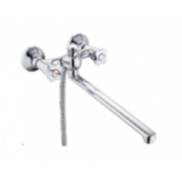 Смеситель для ванны POTATO силумин длинный излив маховик P23306