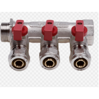 Коллектор универсальный для МП труб с шар.кранами и евроконусом FМ 3/4x3/4x16x3 (03934)