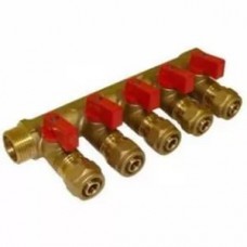 Коллектор-5 с кранами 3/4"*16мм S5MP3416 для м/п труб