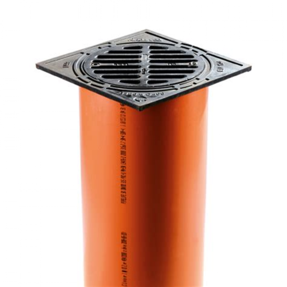 Люк телескопич.для трубы ствол DN 315 с решёткой