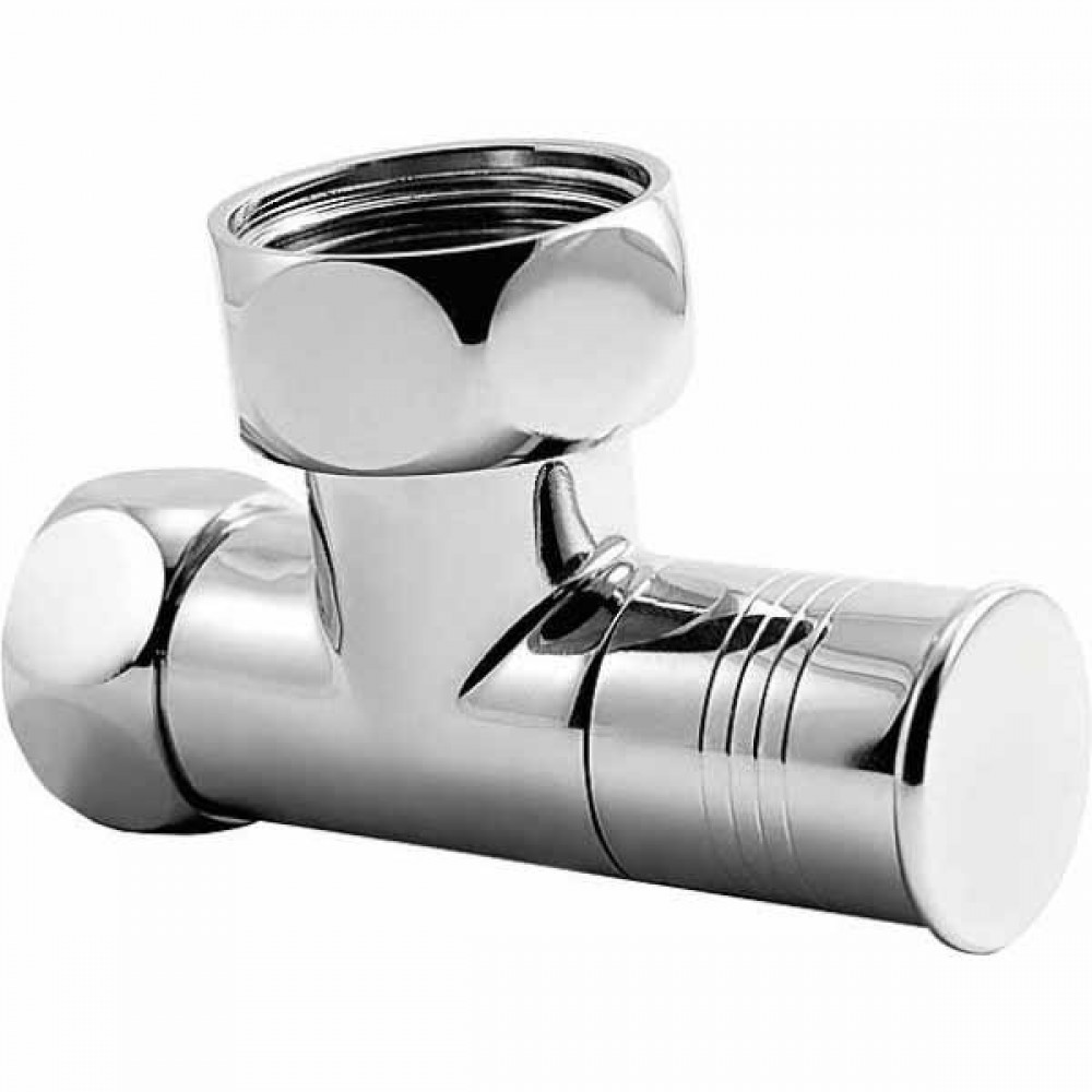 Вентиль для полотенцесушителя угловой 1"х3/4 гайка-гайка крест черный Вентиль для полотенцесушителя угловой 1"х3/4 гайка-гайка крест черный