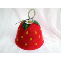 Шляпа "Красная шапочка" клубника подар.