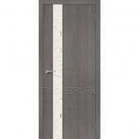 Полотно дверное ЭКО Порта-51 200*60 Grey Crosscut Silver Art АКЦИЯ 25%