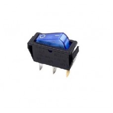 Выключатель (авто) ON-OFF 250V 15А (3с) синий с подсветкой Mini 