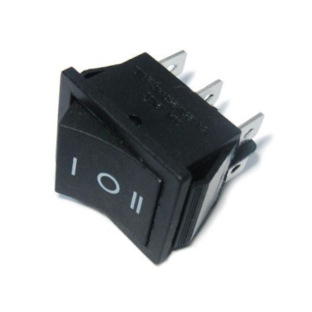 Выключатель (авто) ON-OFF-ON 250V 15А (6с) черн.с нейтралью 