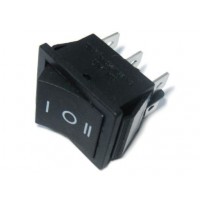 Выключатель (авто) ON-OFF-ON 250V 15А (6с) черн.с нейтралью 