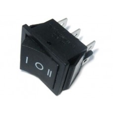 Выключатель (авто) ON-OFF-ON 250V 15А (6с) черн.с нейтралью 