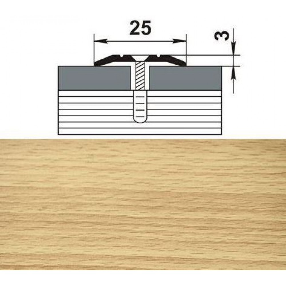 Профиль алюминиевый В  1 (1,8м) бук 083 ХХХ АКЦИЯ
