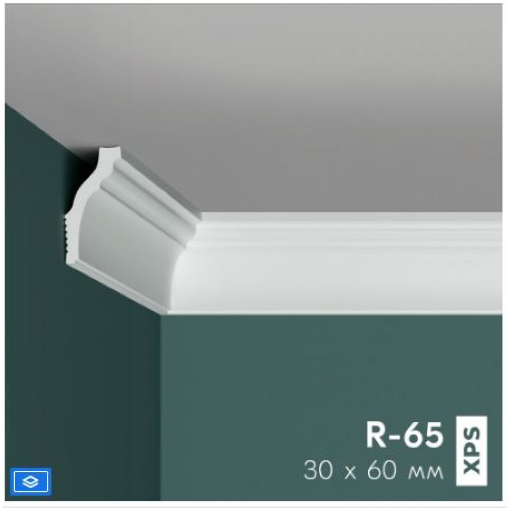 Плинтус потолочный R 65 (60*30мм) Плинтус потолочный R 65 (60*30мм)