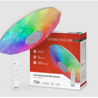 Светильник потолочный  светодиодный COMFORT DIAMOND-MUSIC-RGB 75Вт 3000-6500к 500х100 с пультом