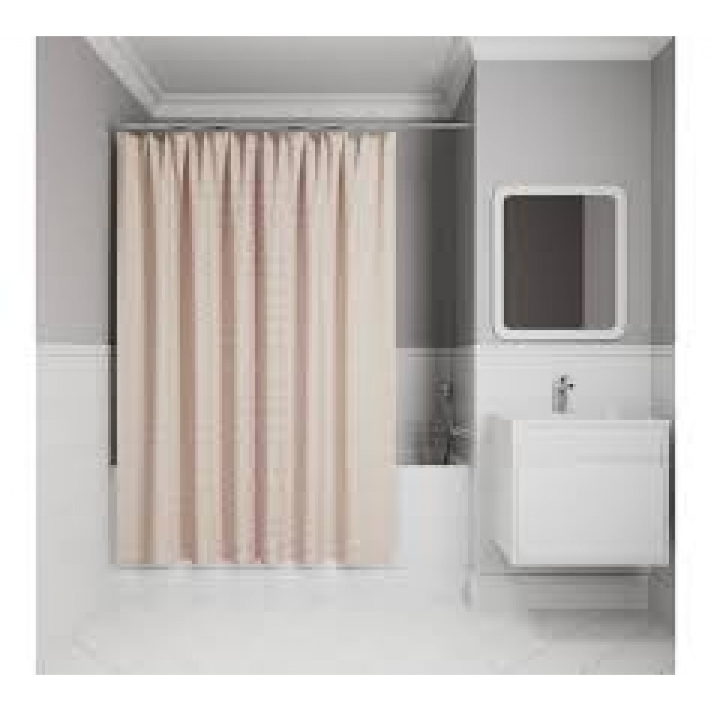Шторка для ванной 240*200 бежевый полиэстр GRAND PREMIUM