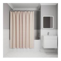 Шторка для ванной 240*200 бежевый полиэстр GRAND PREMIUM