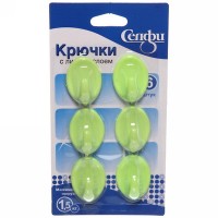 Крючки самоклеющиеся Селфи 6шт 906-206