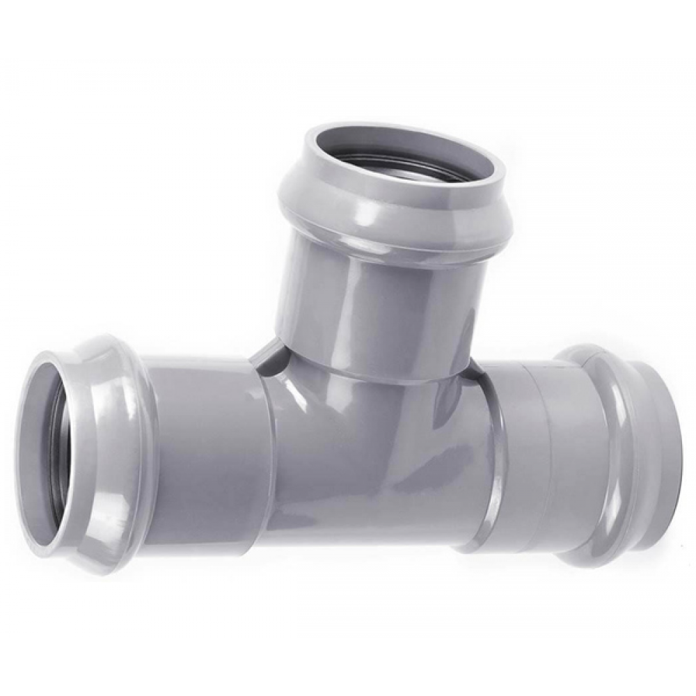 Тройник НПВХ 110 раструбный, 1,0Мпа напорный