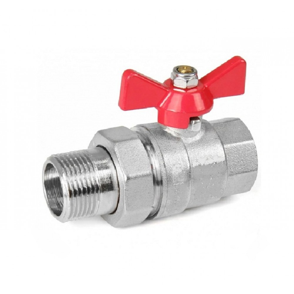 Кран шаровый американка Д=40 РН/РВ рычаг PN20 Кран шаровый американка Д=40 РН/РВ рычаг PN20