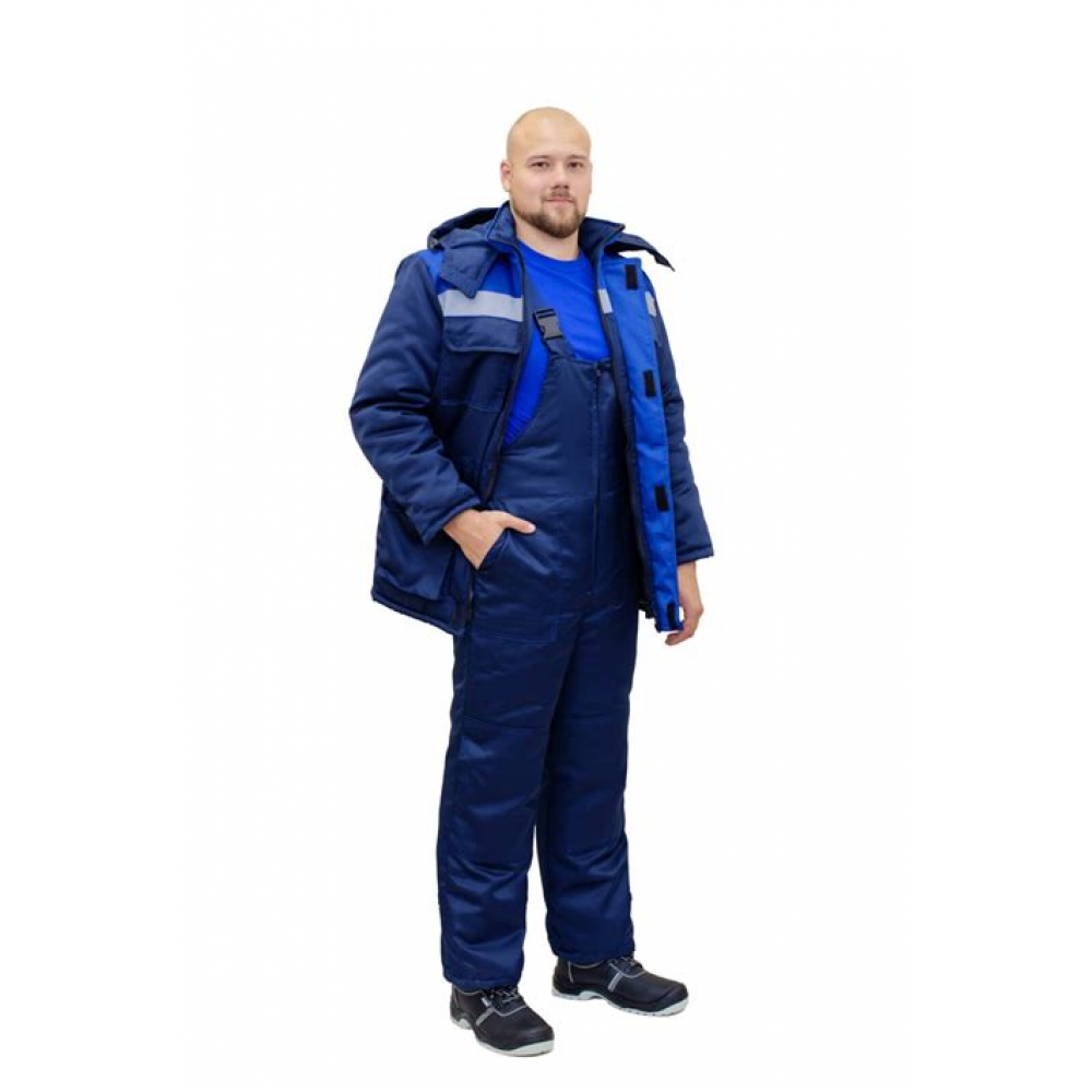 Костюм Гелиос (куртка+п/комбинез.) василек/т.синий р.52-54 рост3/4 АКЦИЯ 30%