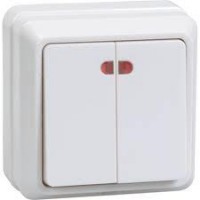 Выключатель 2кл. наруж. устан. с индикат. ВС20-2-1-ОБ   