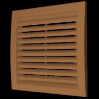 Решетка пластиковая 150*150 коричневая, рамка съемная (1515РРНкор)