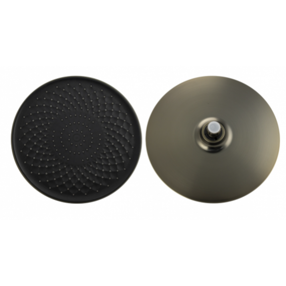 Лейка для тропического душа круглая бронза с черным (6542)