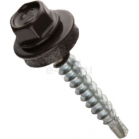 Шуруп-саморез ERDM 4,8*35/2 RAL 8017 т.корич