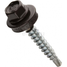 Шуруп-саморез ERDM 4,8*35/2 RAL 8017 т.корич