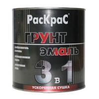 Грунт-эмаль по ржавчине 3 в 1 Черная Раскрас  21 кг