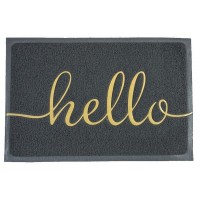 Коврик придверный пористый 40х60 HELLO серый