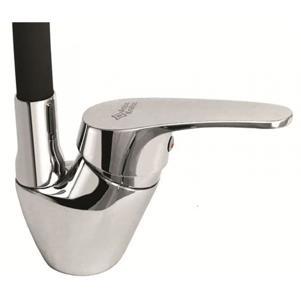 Смеситель для кухни боковой с сатеновой ручкой с гибк.излив. Черный (2474) Смеситель для кухни боковой с сатеновой ручкой с гибк.излив. Черный (2474)