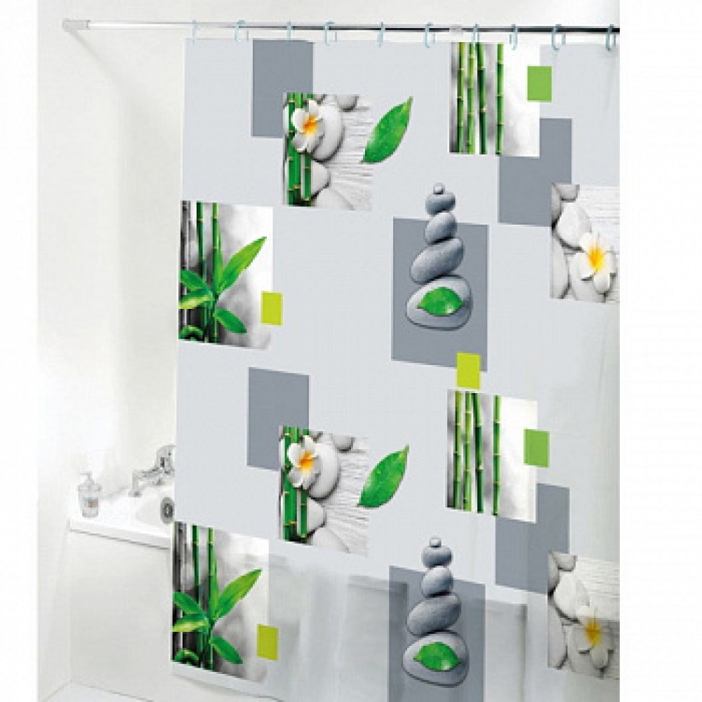 Шторка для ванной 180*180 EVA Селфи плюмерия 547-355