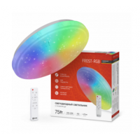 Светильник потолочный  светодиодный COMFORT FROST-RGB 75Вт 3000-6500к 495х85 с пультом
