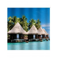 Шторка для ванной РАЙСКИЙ ОСТРОВ фотопечать (02-14)