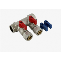 Коллектор универсальный для МП труб с шар.кранами и евроконусом FМ 3/4x3/4x16x2 (03933)