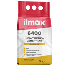 Шпатлевка фасадная цементная ILMAX 6400 Финиш белая мешок  5кг 