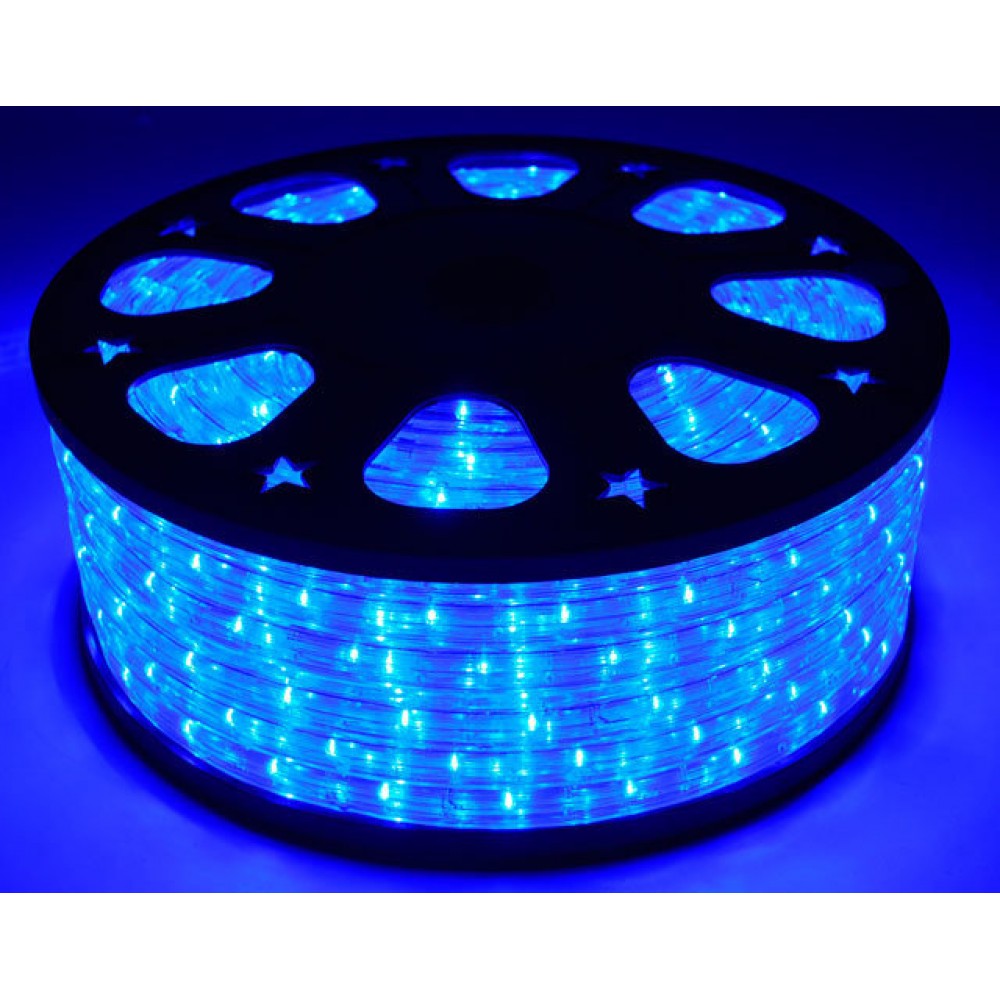 Шнур световой LED TYPE 3 IP65 СИНИЙ (рез.мин.10м) 